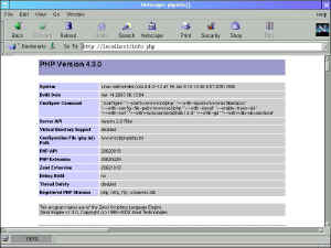 Screenshot of result of info.php. Click to enlarge.